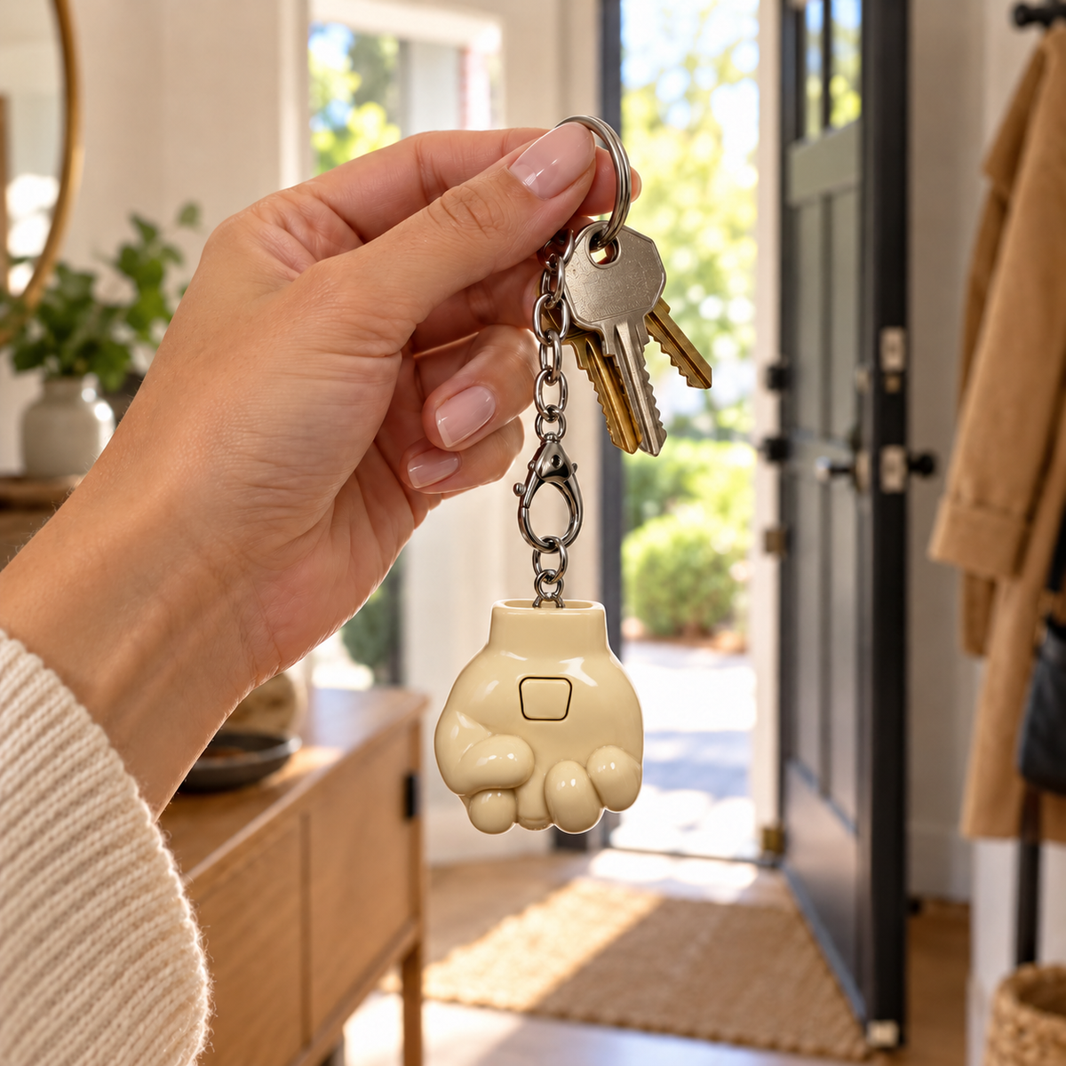 Press & Pop Middle Finger Keychain Set