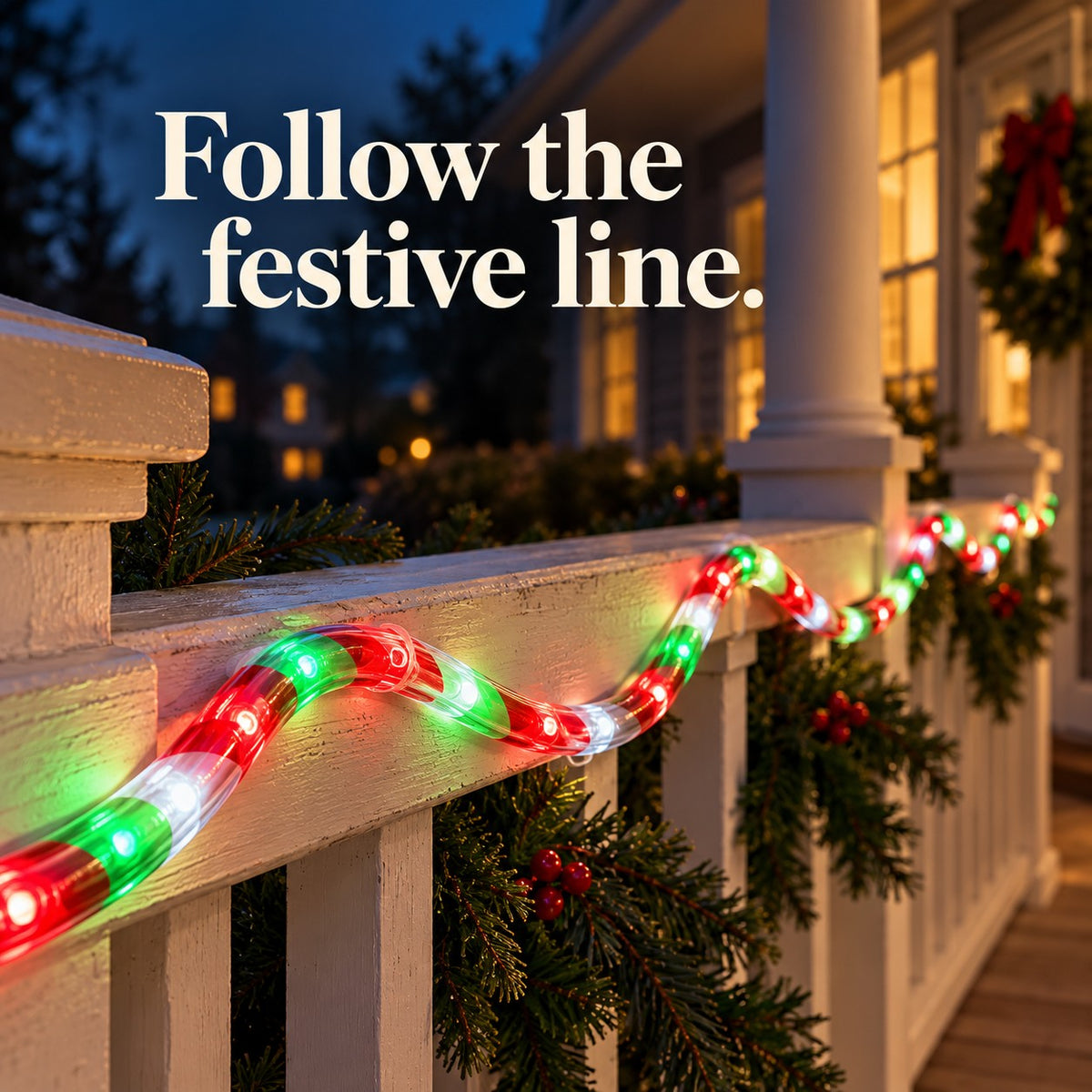 🎄 Candy Cane LED Rope Lights – Wrap Your Home in Christmas