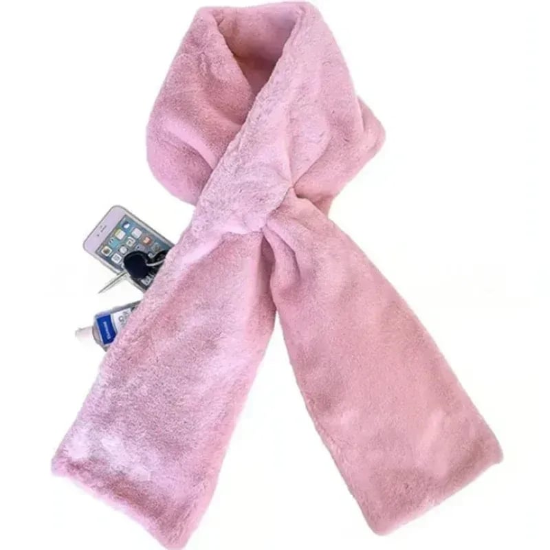 🎄60% OFF NOW! 🎉50K+ SOLD!🎁Cozy Scarf with Hidden Pocket – Warm, Soft & Secure Zipper🧣