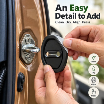 Car Door Striker Protector Covers — Self-Adhesive Silicone Guards