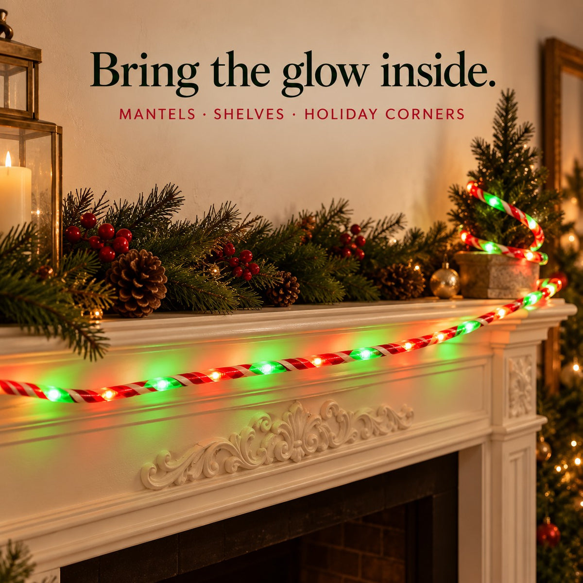 🎄 Candy Cane LED Rope Lights – Wrap Your Home in Christmas