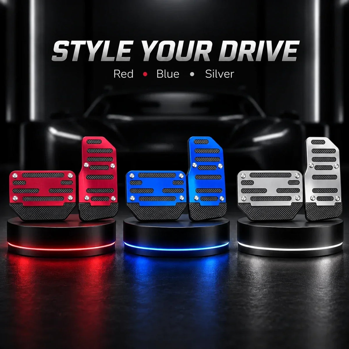 2PCS NonSlip Universal Foot Brake and Gas Pedal Covers