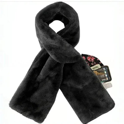 🎄60% OFF NOW! 🎉50K+ SOLD!🎁Cozy Scarf with Hidden Pocket – Warm, Soft & Secure Zipper🧣
