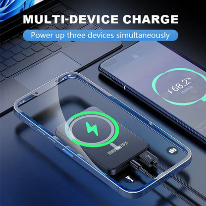 🔋✨Professional Magnetic Charger for Travelers & Professionals 🧲| 22.5W Wired & 15W Wireless | 10,000 mAh | Fast Delivery💥
