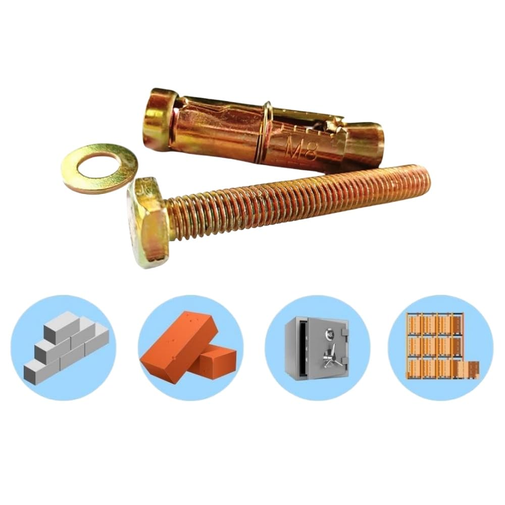 🔩 10-Pack M8×60mm Expansion Anchor Bolts – Heavy-Duty Sleeve Fasteners