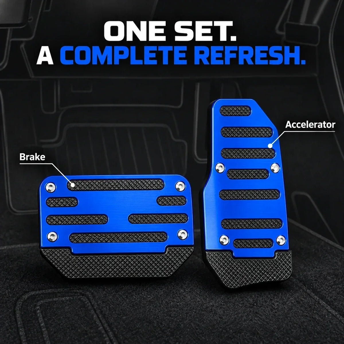 2PCS NonSlip Universal Foot Brake and Gas Pedal Covers