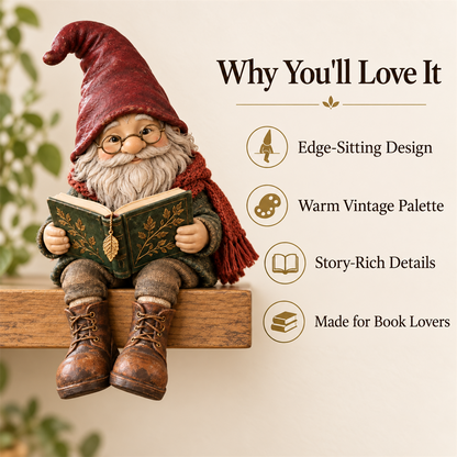 Reading Gnome Shelf Sitter