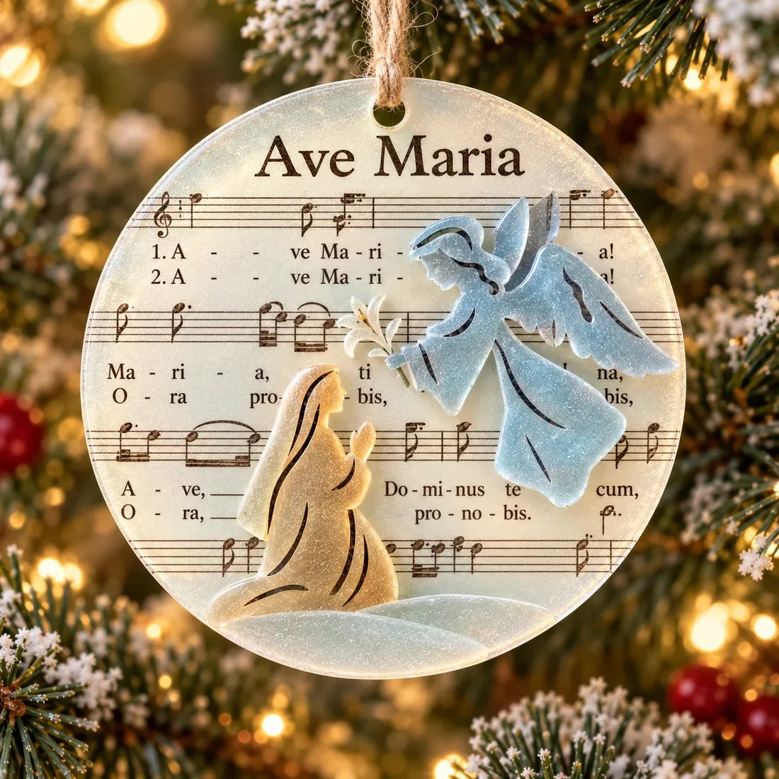🎶✝️ Sea Glass Christmas Hymn Ornaments
