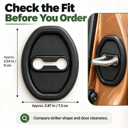 Car Door Striker Protector Covers — Self-Adhesive Silicone Guards