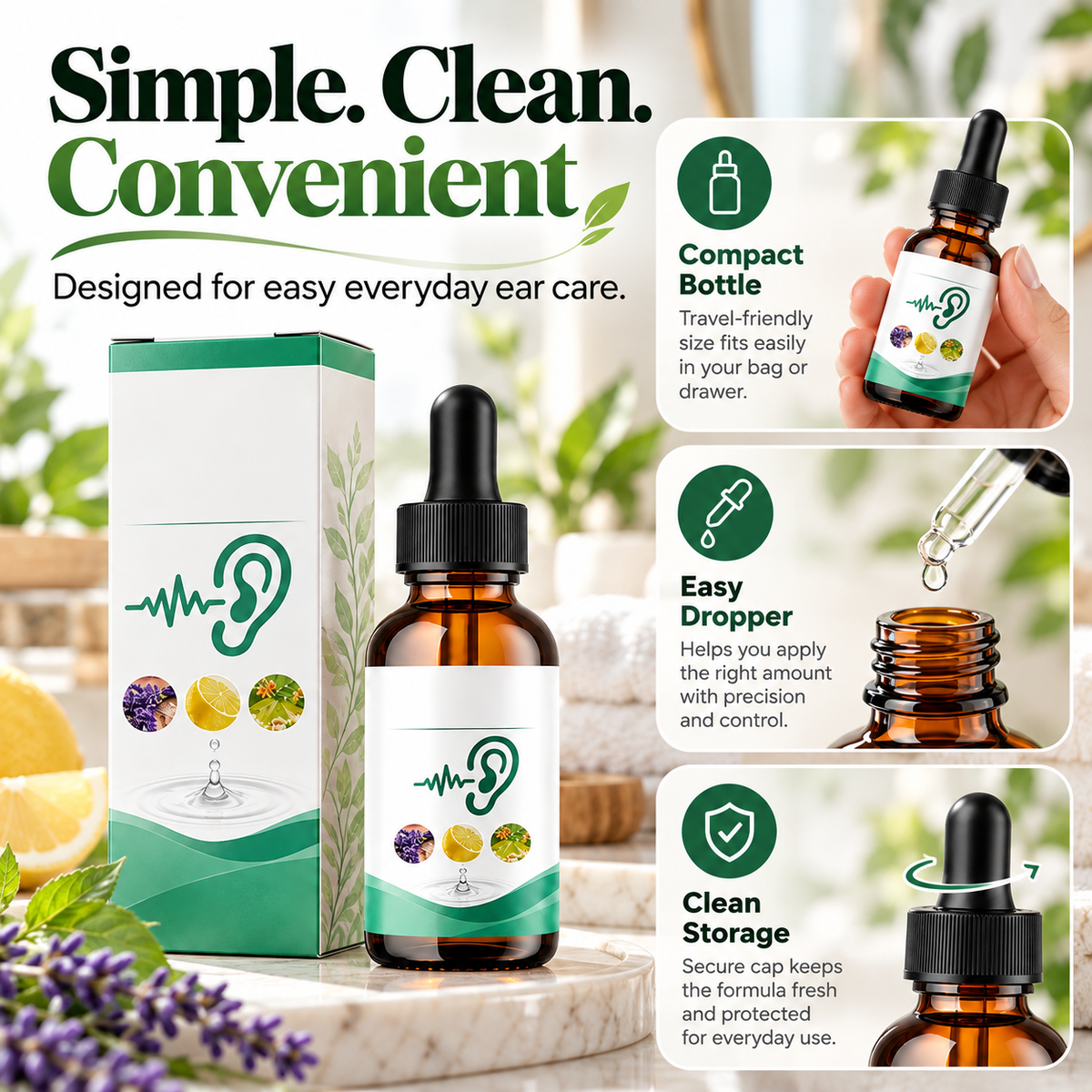 💧 Ear Care Drops | Easy Dropper Personal Care Formula