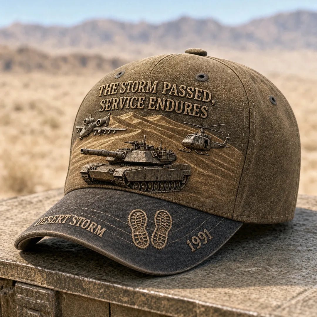 ⏳ Last Day 49% OFF – 🎖️ Desert Storm 1991 Veteran Cap | Vintage Washed Military Tribute 🧢