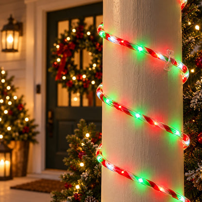 🎄 Candy Cane LED Rope Lights – Wrap Your Home in Christmas