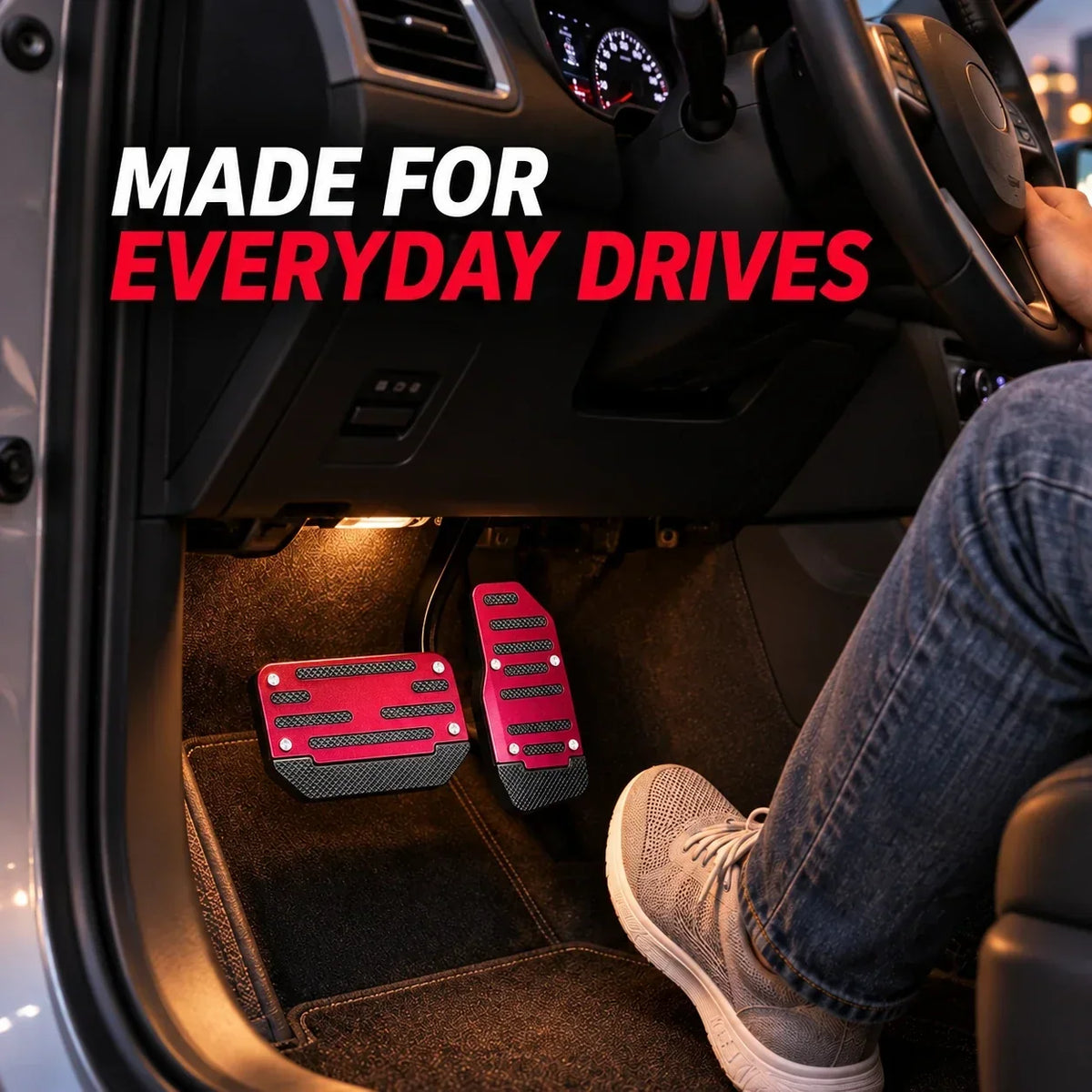 2PCS NonSlip Universal Automatic Foot Brake Gas Cover Pad Pedal Accessories Car