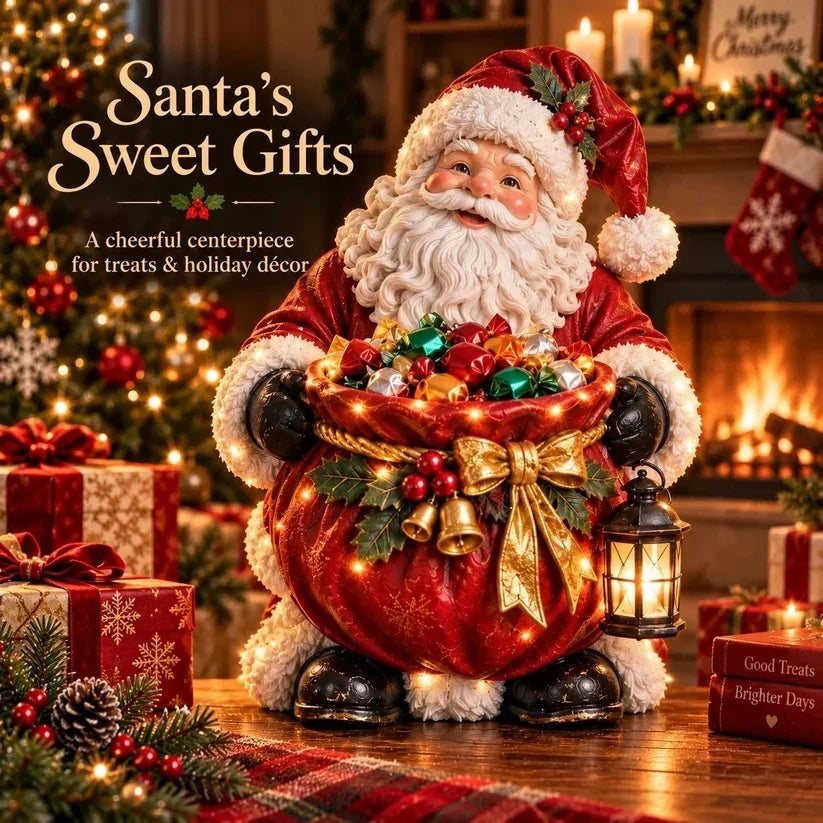 🎅 5-in-1 Festive Lighted Candy Bowl Collection – Christmas Tabletop Decor