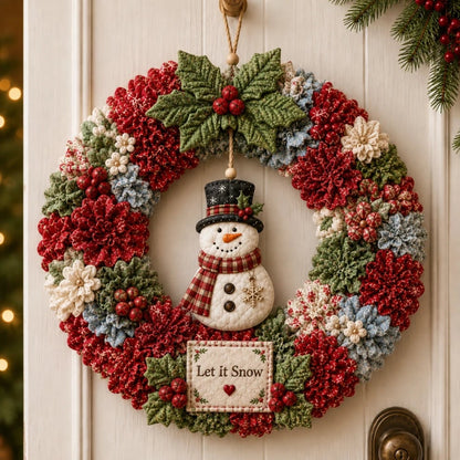 🔥 3D Fabric Poke Christmas Wreath DIY Kit 🎄🧵