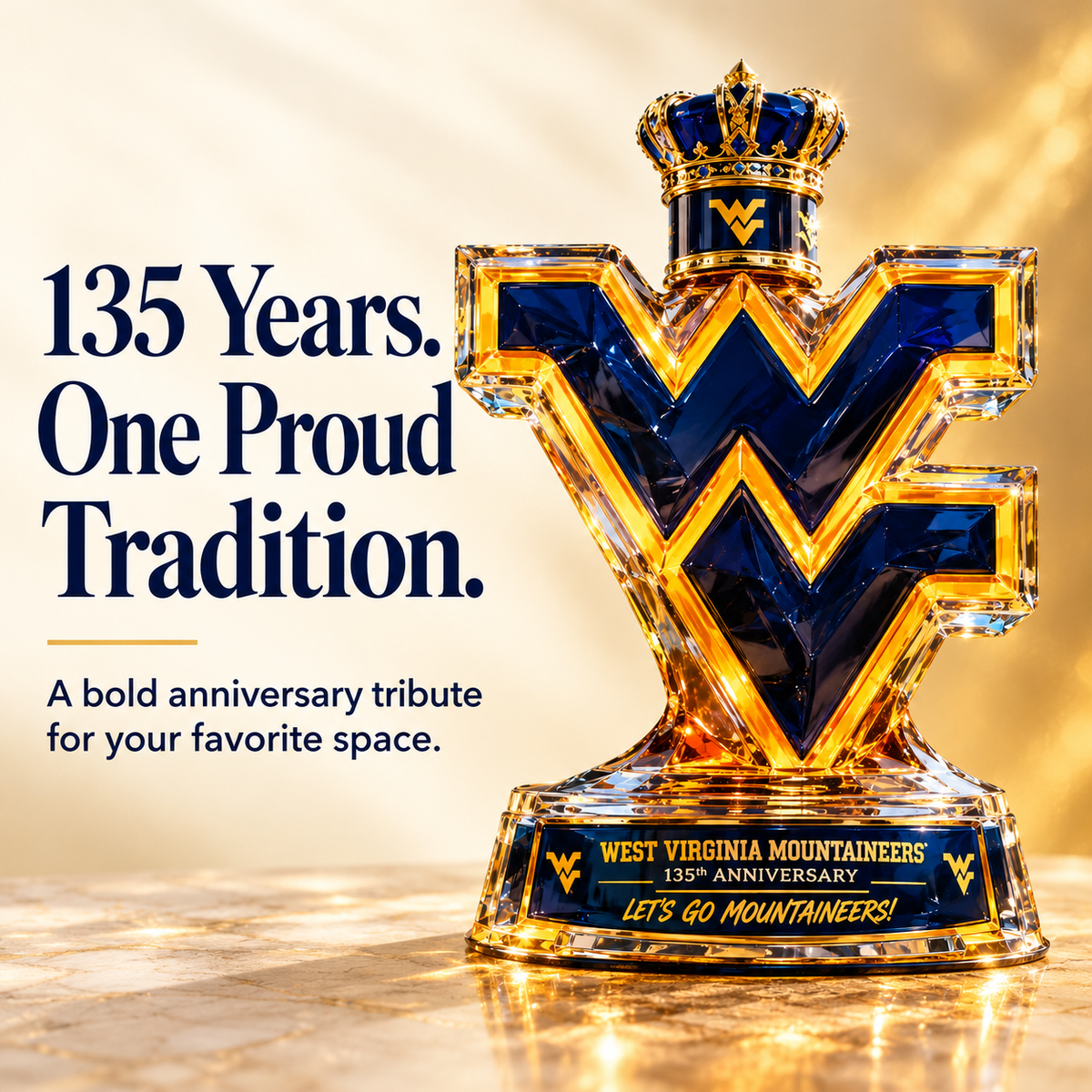 🏈 135th Anniversary Whiskey Bottle