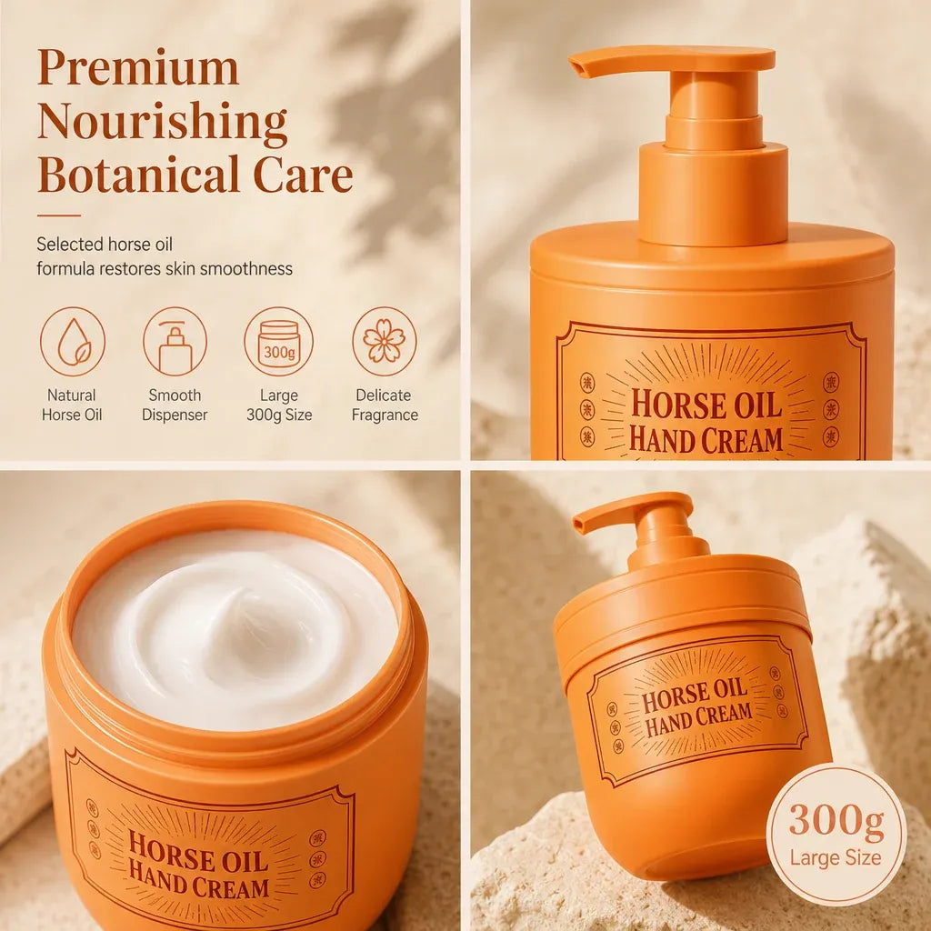 Horse Oil Hand Cream for Moisturizing and Hydrating