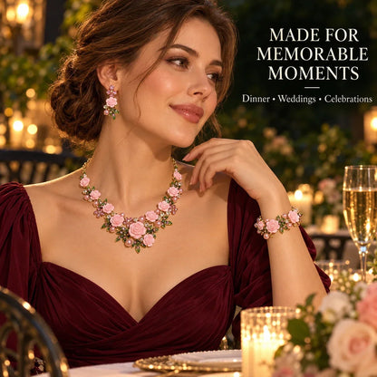 Vintage Rose Garden Pearl & Crystal Jewelry Collection