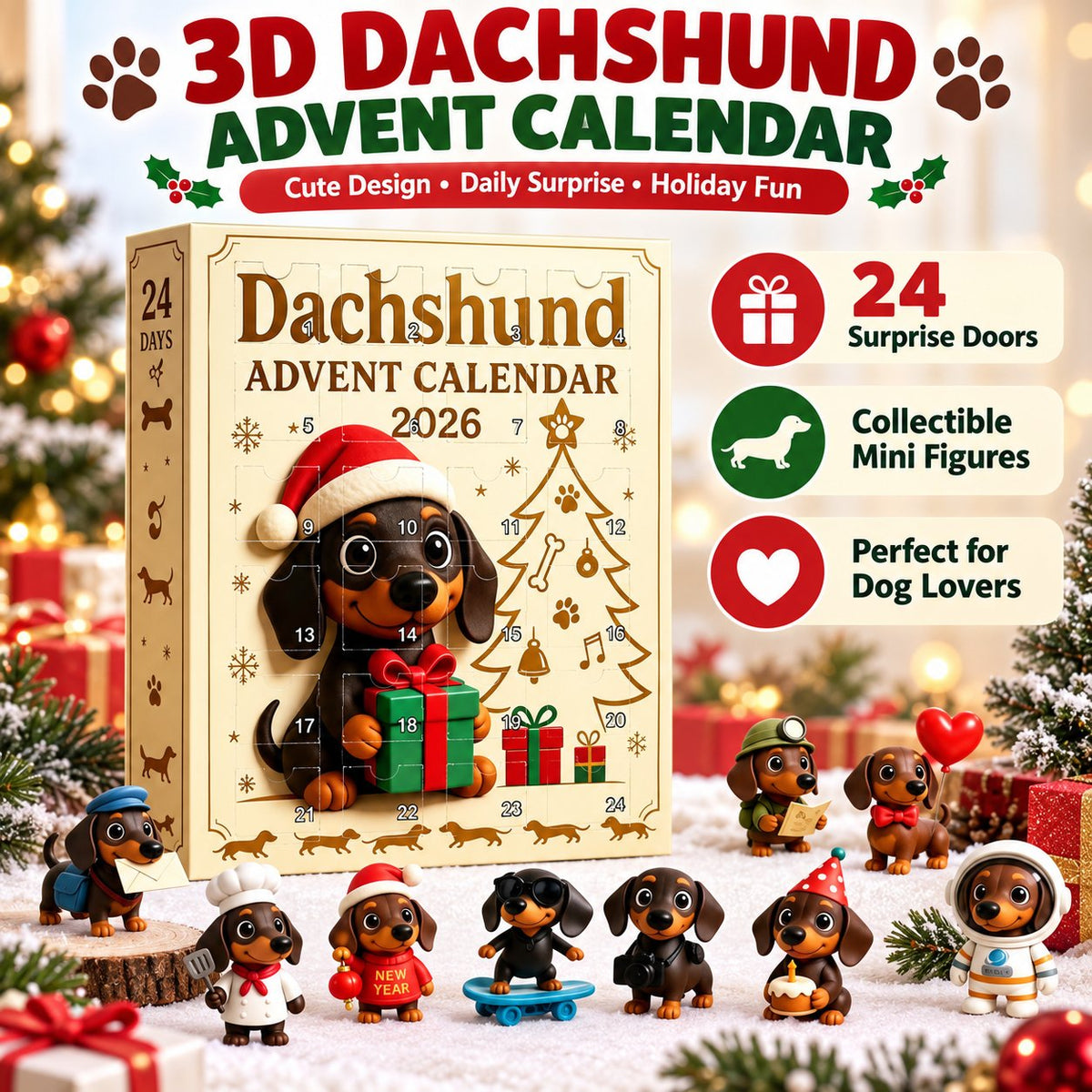 🐶🎄 Dachshund Advent Calendar ✨
