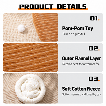 🐾 Cozy Pet Sleeping Bag Bed – Plush Sherpa Burrow Nest for Cats & Small Dogs