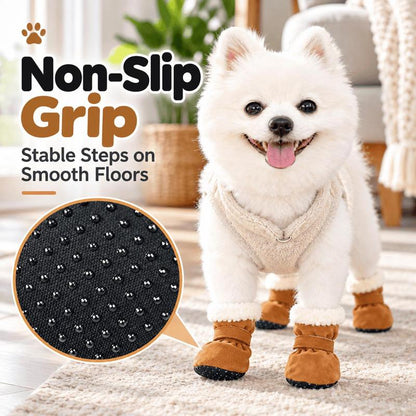 🐾❄️ Velvet Puppy Booties – Warm, Non-Slip Paw Protection for Little Dogs