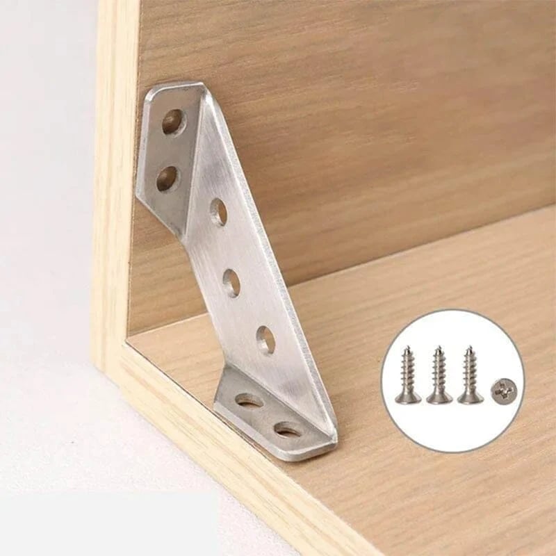 10-Pack Stainless Steel Corner Braces 🔩 – Strong Furniture Reinforcement