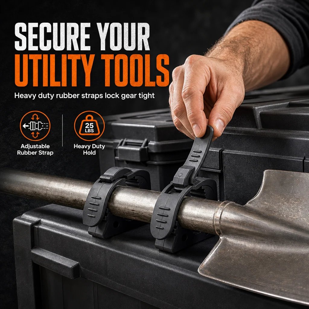 🪢Quick Installation Tool Clamps Stable Mounting Brackets for 3-4cm Tools in Vehicles and Indoors