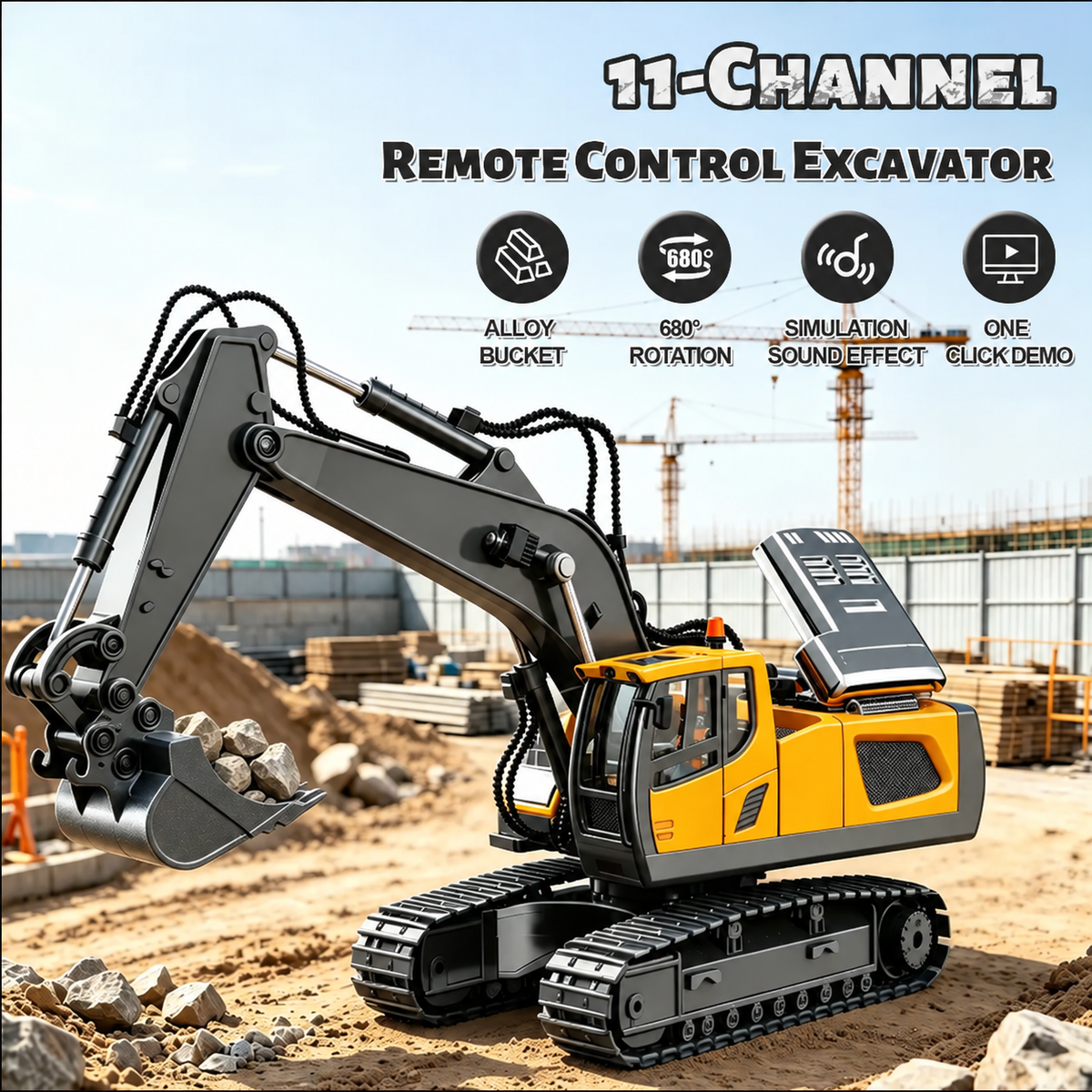 4-Vehicle RC Construction Set🚜 Built For Little Builders