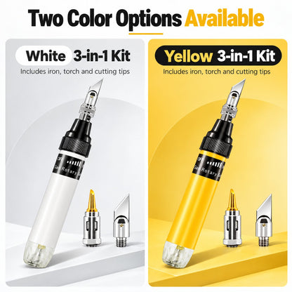 Cordless Butane Soldering Pen 🔥 – 1300°C Flame with Interchangeable Tips
