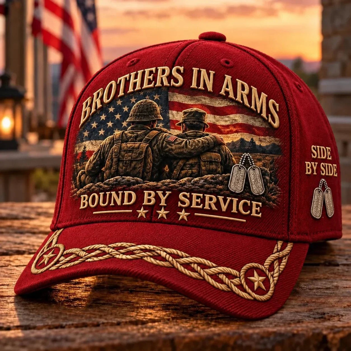 🎖️Brothers In Arms Bound By Service Veteran Brotherhood Baseball Cap