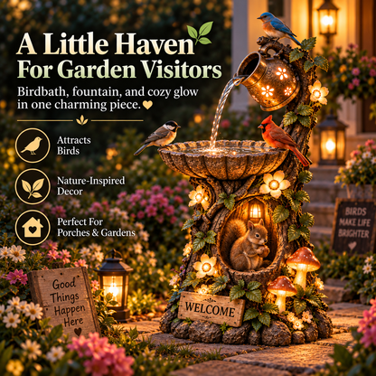 ⏰Limited Stock 49% OFF -🐿️ Solar Birdbath Fountain Garden Decor