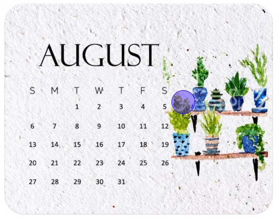 Plantable Seed Calendar 2027