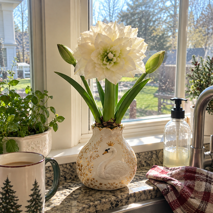 🌱Grow Your Own Amaryllis – Blooming Gift Pot with Decorative Animal Vase