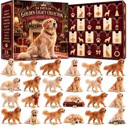 👑 Meet the Golden Gentlemen! 🐕 24-Day Golden Retriever Advent Calendar