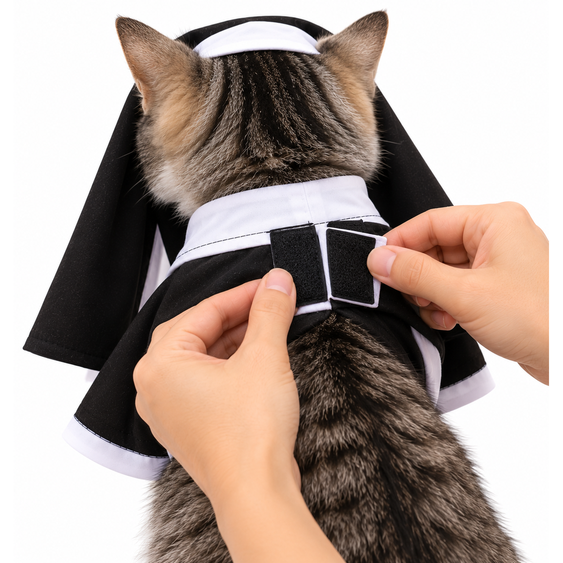 🐾 Holy Mischief™ Pet Nun Costume | Funny Halloween Outfit for Cats & Dogs
