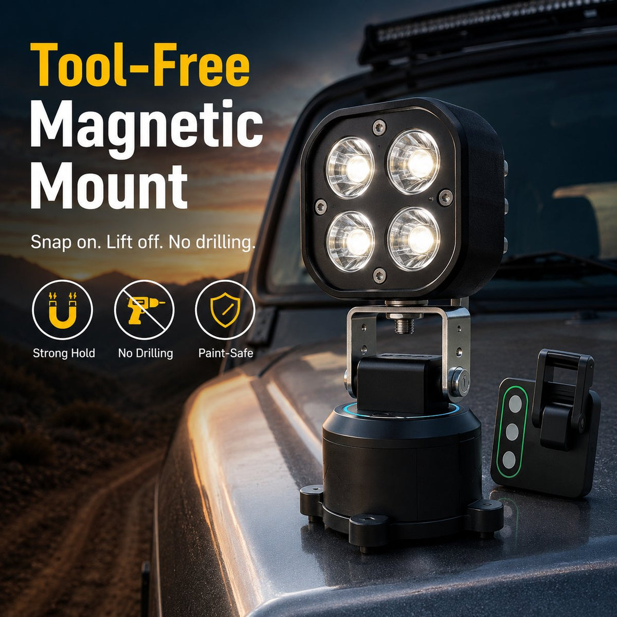 🔥🏕️ 360° Full Coverage Magnetic LED Pod Light – Portable Outdoor Camping & Car Emergency LED Lamp