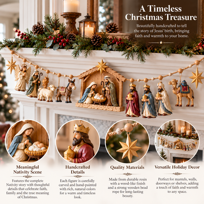 ✝️🎄 The Night Hope Was Born – Bethlehem Nativity Christmas Garland