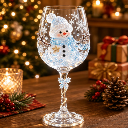 🎄 Christmas 3D Wine Glass Gift Box Set – Festive Holiday Glassware Collection ✨🎁