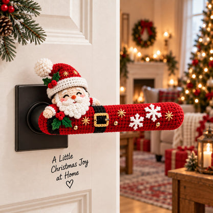 🎄 LAST DAY 50% OFF — Christmas Crochet Door Handle Covers | 6 Festive Designs