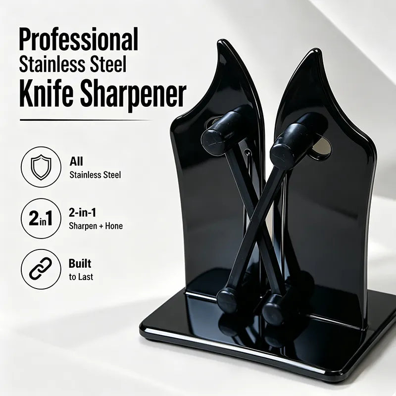 🔪Professional Stainless Steel Knife Sharpener – Fast Sharpening for Smooth, Wavy & Micro-Tooth Blades, Adjustable 16°-32°