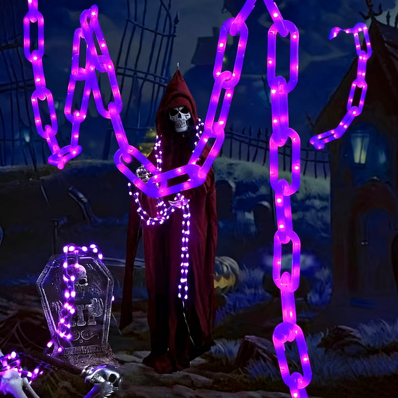 10 FT Halloween String Lights with 8 Lighting Modes, Waterproof & Battery-Powered