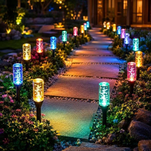 ✨Last Day 49% OFF✨Solar Pathway Lights Outdoor Crystal Bubble