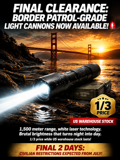 🔦FLASH SALE🔥High-Power Zoomable White Laser Torch – Built for Extreme Adventures