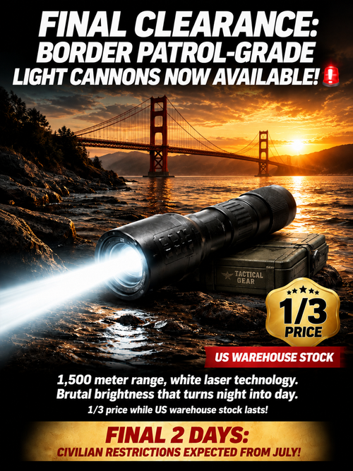 🔦FLASH SALE🔥High-Power Zoomable White Laser Torch – Built for Extreme Adventures