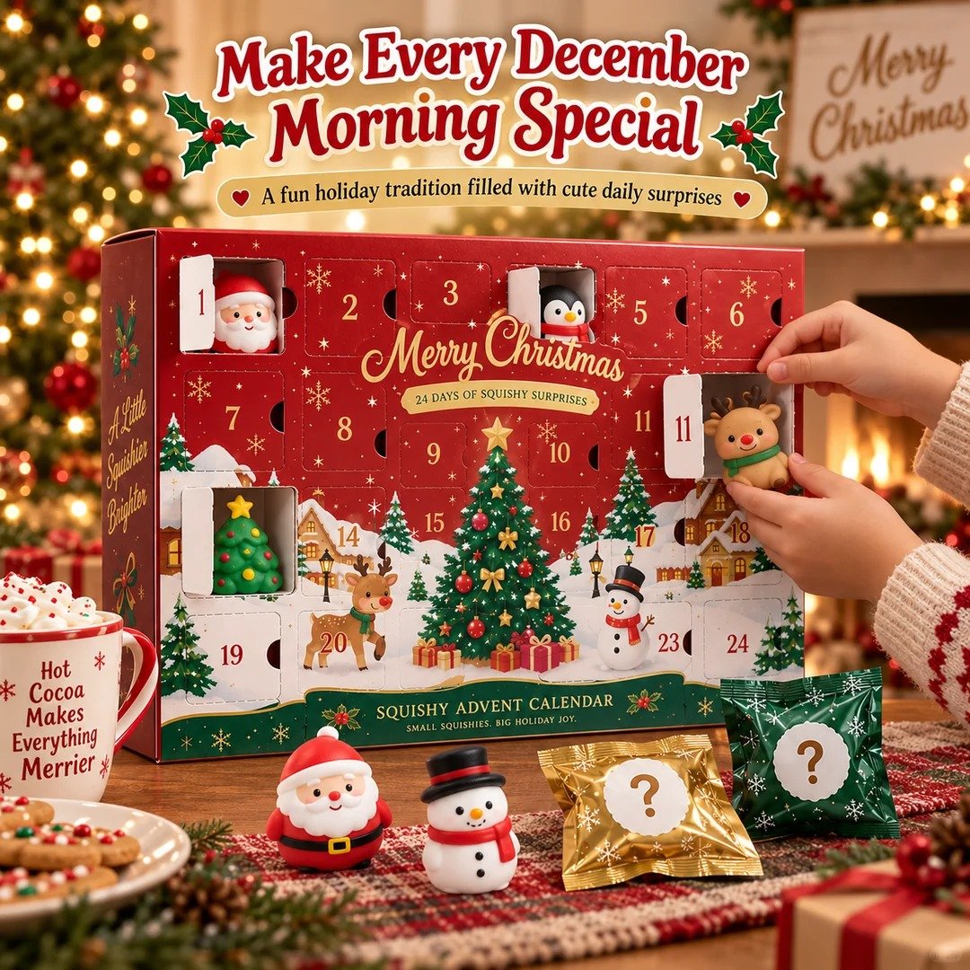 🎄 LAST DAY 50% OFF – 24-Day Christmas Squishy Advent Calendar 🎁