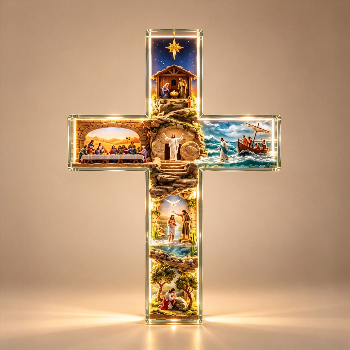 🌟A Sacred Gift They’ll Cherish Forever | Illuminated Bible Cross Nightlight