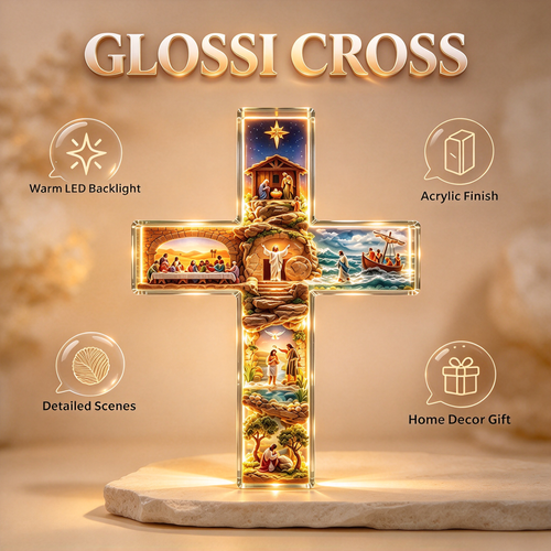 🌟A Sacred Gift They’ll Cherish Forever | Illuminated Bible Cross Nightlight