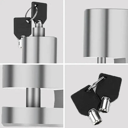 Push-to-lock silver disc brake lock - product image 5