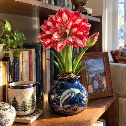 🌱Grow Your Own Amaryllis – Blooming Gift Pot with Decorative Animal Vase