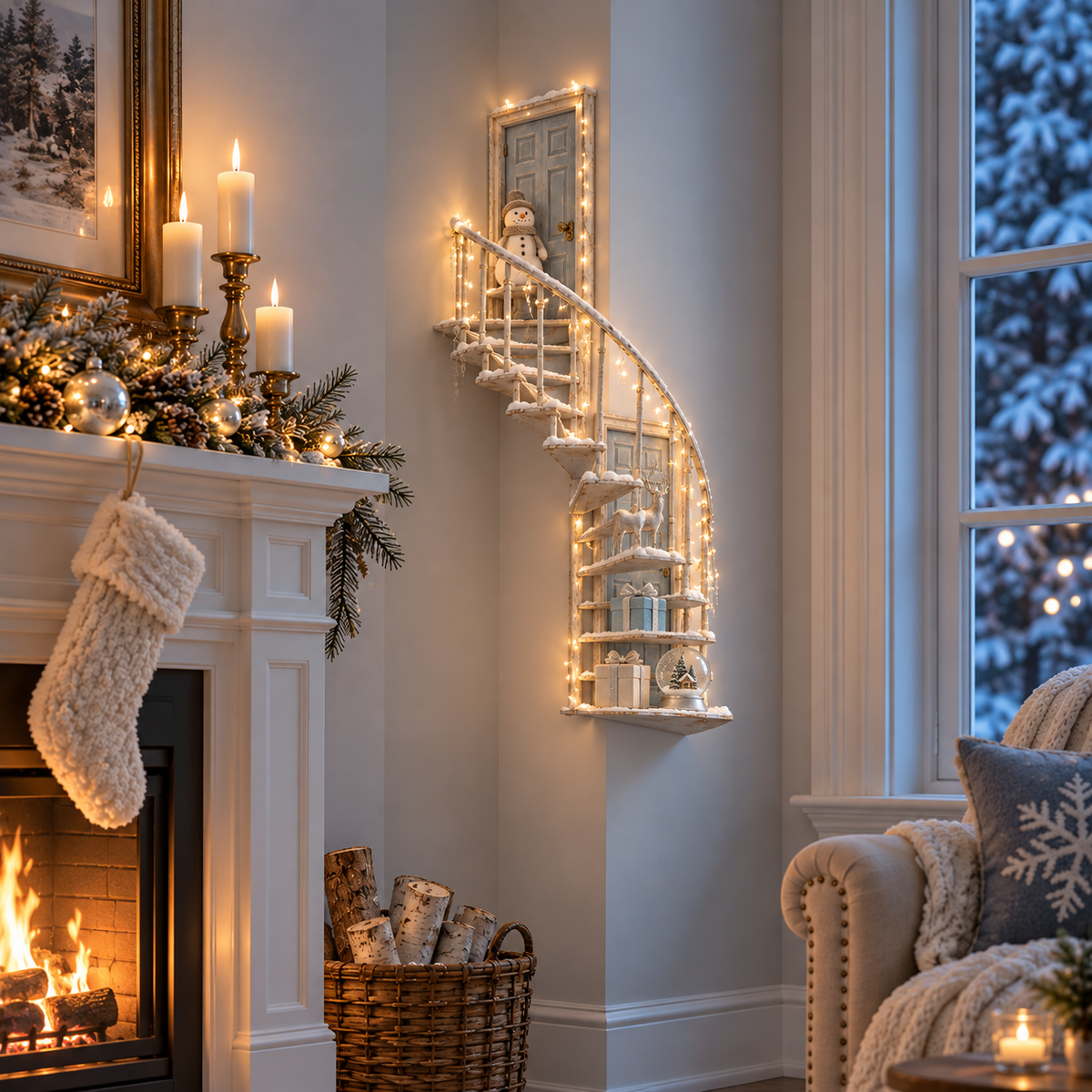 ✨ Lighted Fairy Stairway™ | Winter Wall Decor